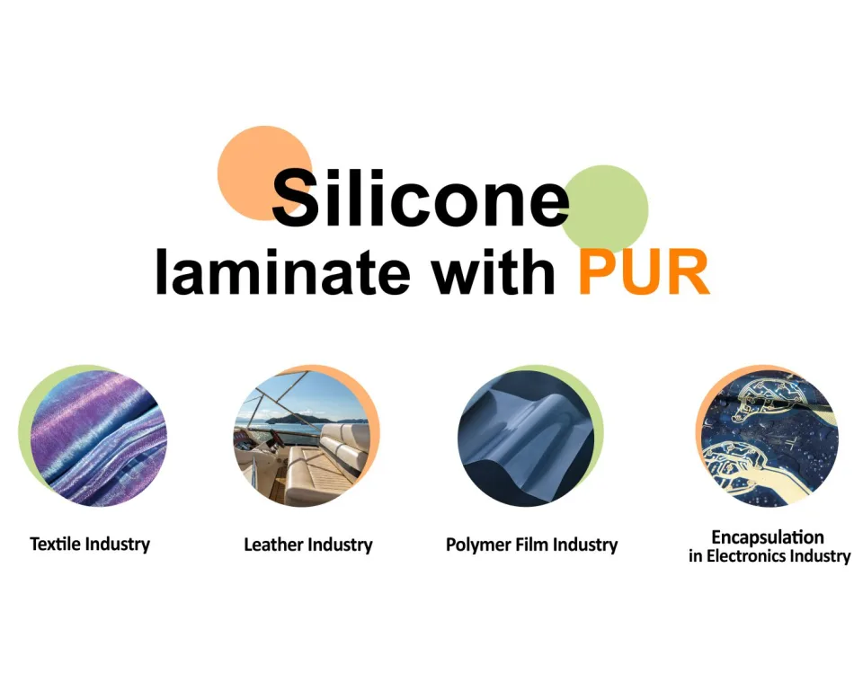 PUR laminate/adhesive for silicone