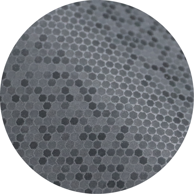 This is Compo-SiL® decorative film-VL 203, with hexagonal surface